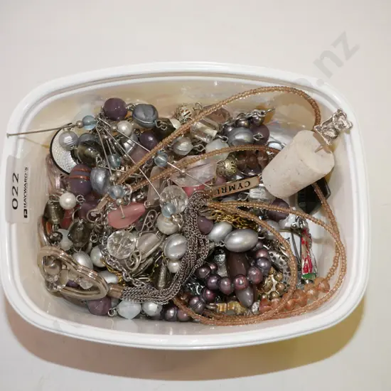 conatiner of costume jewellery