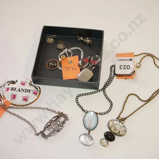 earrings, pendants, decanter labels etc