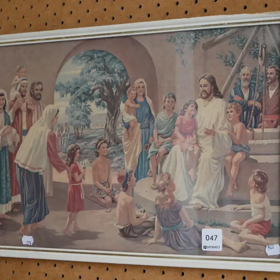 framed religious print