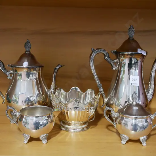 plated ware; tea pot, coffee pot etc