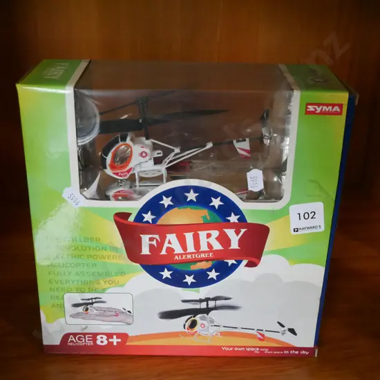 small boxed toy helicopter