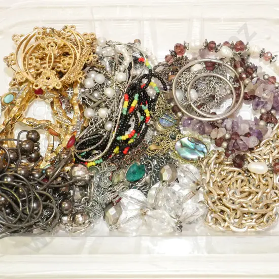 tray of costume jewellery