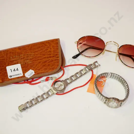 sunglasses & 2 x ladies wristwatches