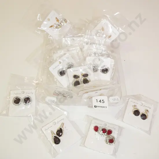 tray of costume earrings