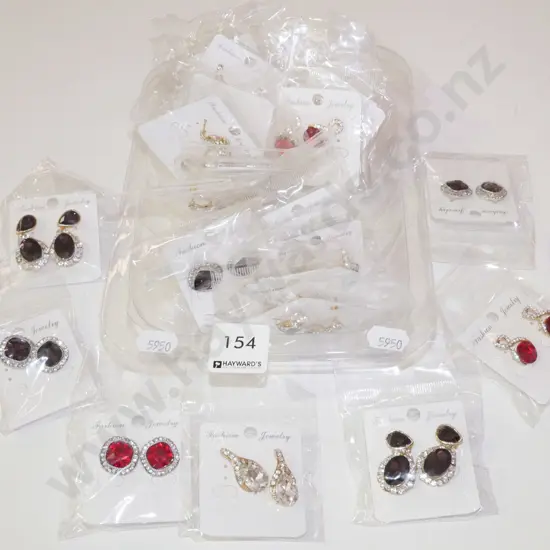 tray of costume earrings