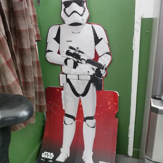 Star Wars coflute cut out promotional storm trooper