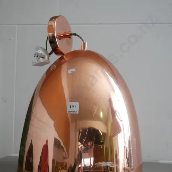 modern copper light fitting