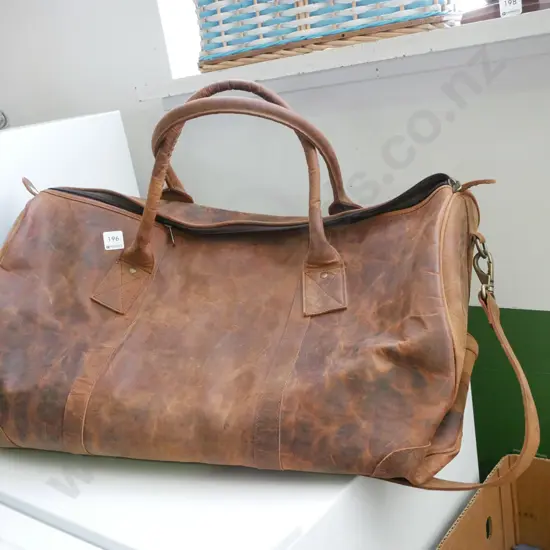 large leather holdall