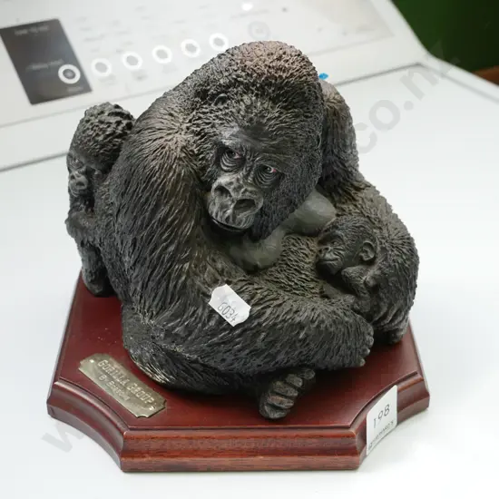 ornamental gorilla and child
