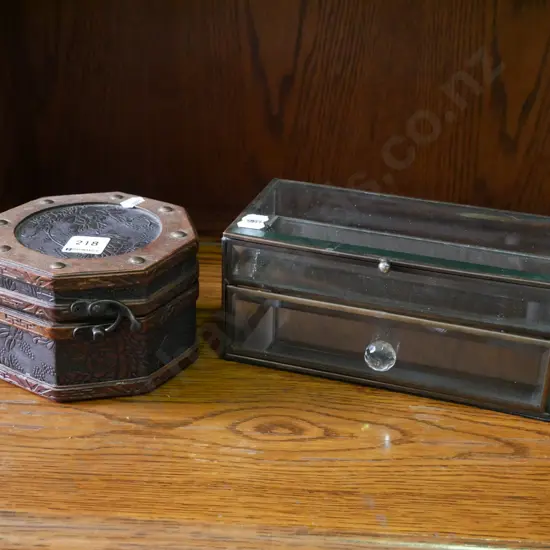 bevelled glass jewellery box, trinket box