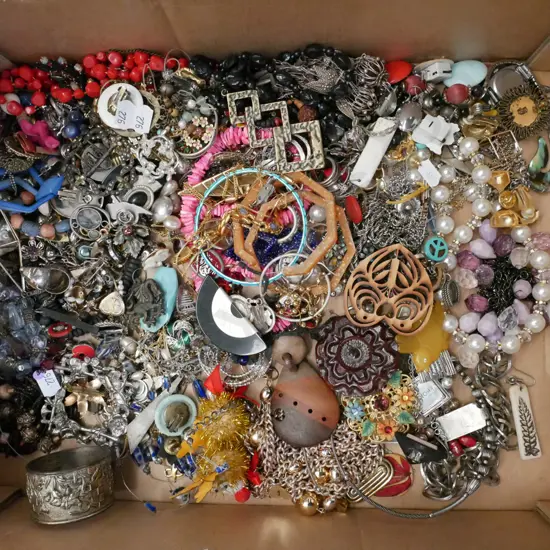 large box of costume jewellery