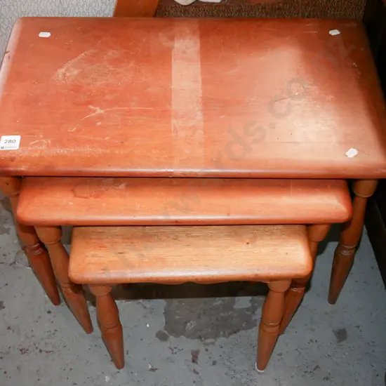 restorer's mid century mahogany nest of 3 tables