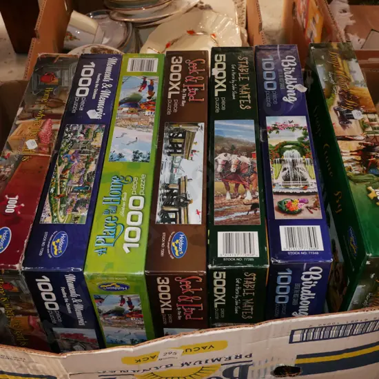 box of puzzles