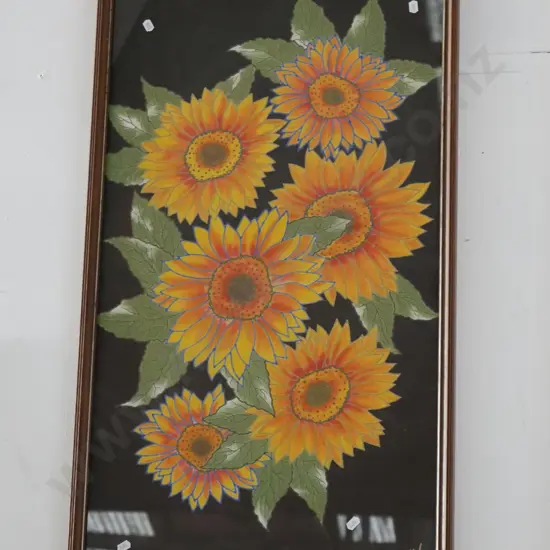 framed screen print - sunflowers