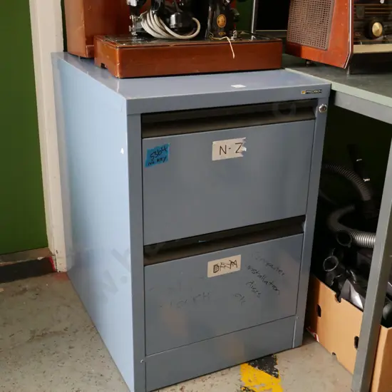 Precision 2 drawer filing cabinet - no key