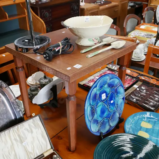 mid-century end table - varnish needs attention