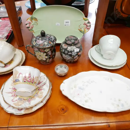 Royal Winton tray, trios, ginger jar etc