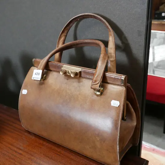 retro leather handbag