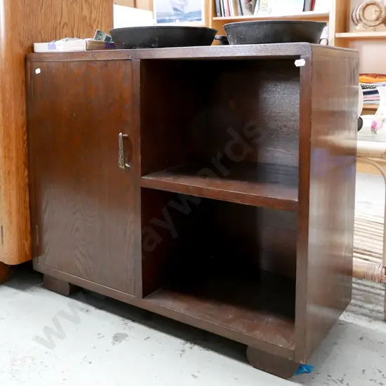 oak cupboard bookcase H-650 W-760 D-310