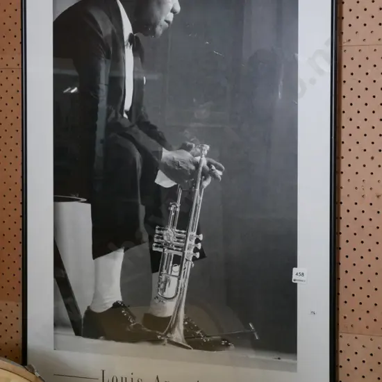 framed Louis Armstrong poster print