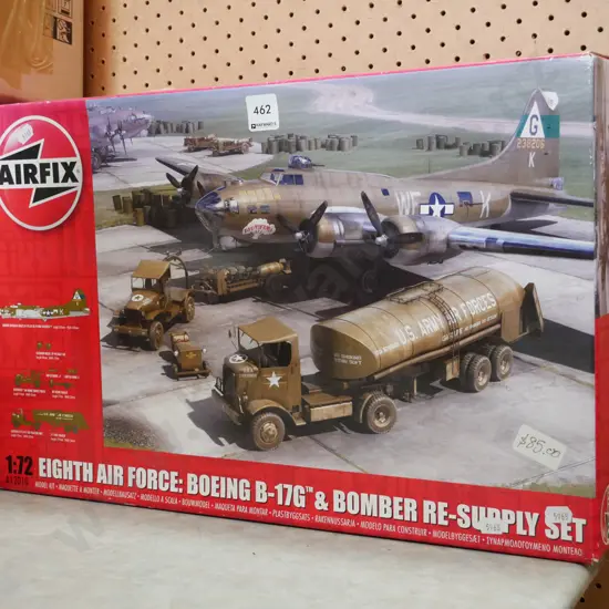 yet to be assembled 1:72 Boeing airplane and bomber re-supply set