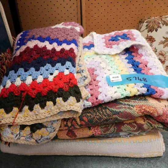 various throws and blankets