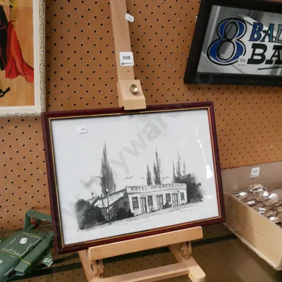 small easel, Yvonne Benson print