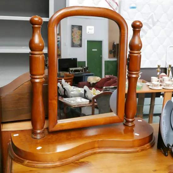 reproduction mahogany cheval mirror H-510