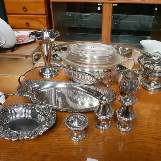 plated ware, baskets, jugs etc