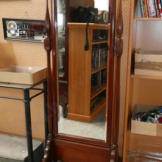 mahogany cheval mirror