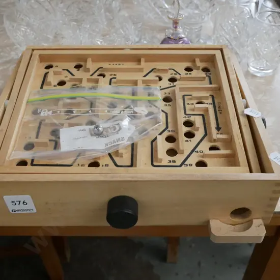 wooden maze game