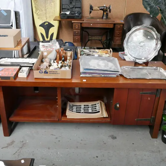 heavy pine entertainment unit H-600 W-1690 D-520