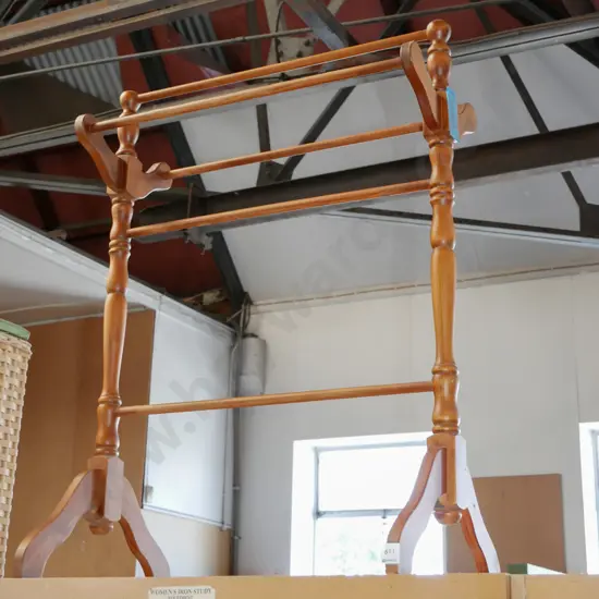 wooden towel rail