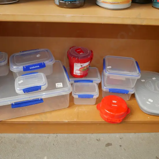 shelf of Sistema storage containers