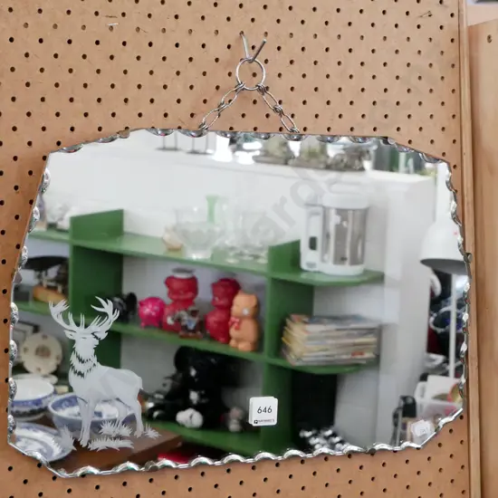 stag themed wall mirror