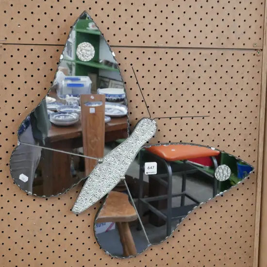 butterfly themed wall mirror