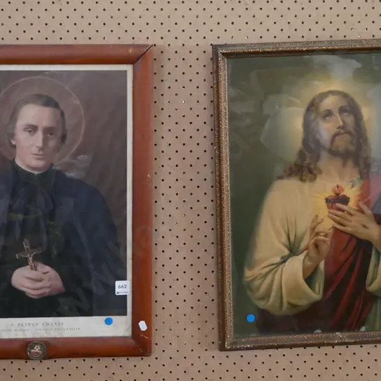 2x framed religious prints