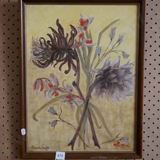 framed acrylic - flowers