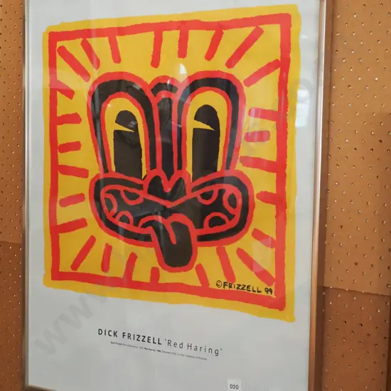 framed Dick Frizzell print - Red Haring