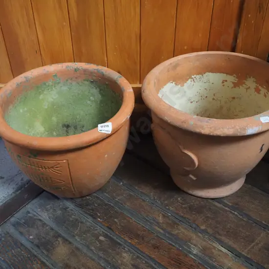 pair of terracotta planters