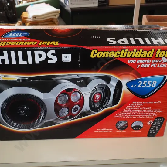 as-new boxed Philips radio and CD player