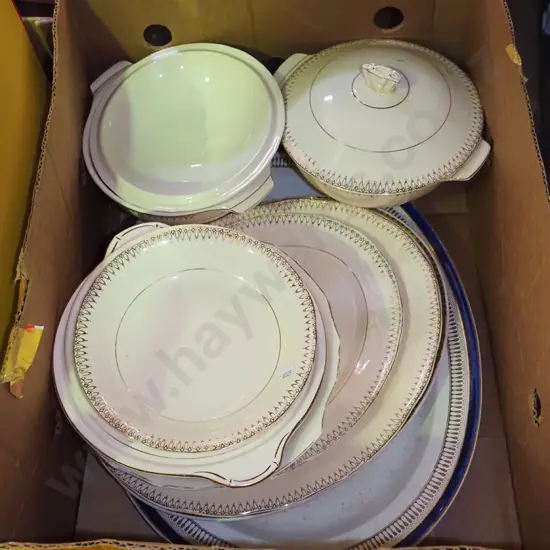 box; lidded veges, ashets etc