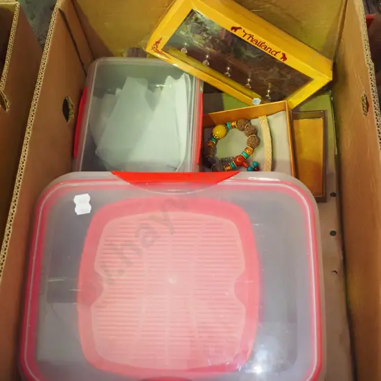 box; storage containers, key rings, jewellery etc