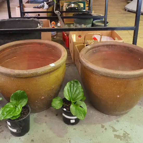 2x large garden planters H-400 Diam-490