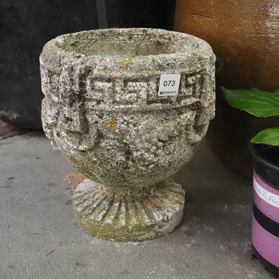 small cast concrete garden urn H-250