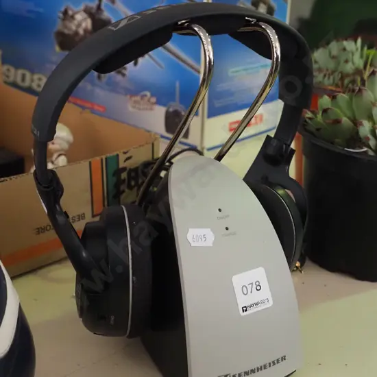 pair of Sennheiser headphones