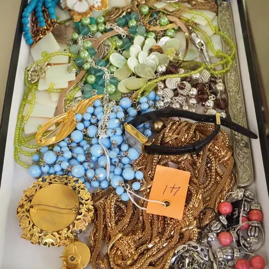 box of costume jewellery