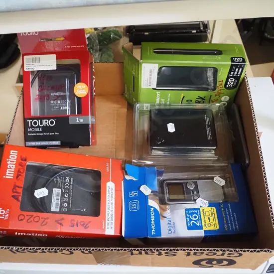 dictaphone, portable hard drives