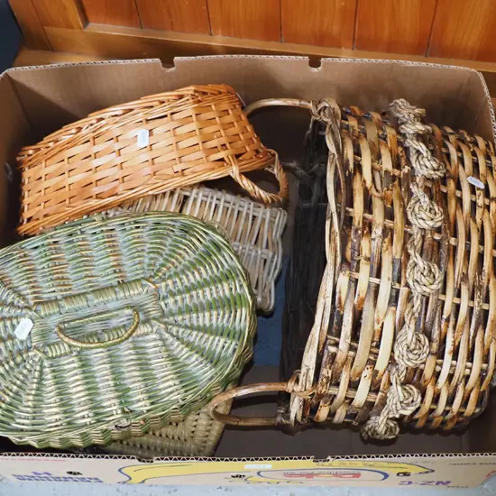 box of cane baskets