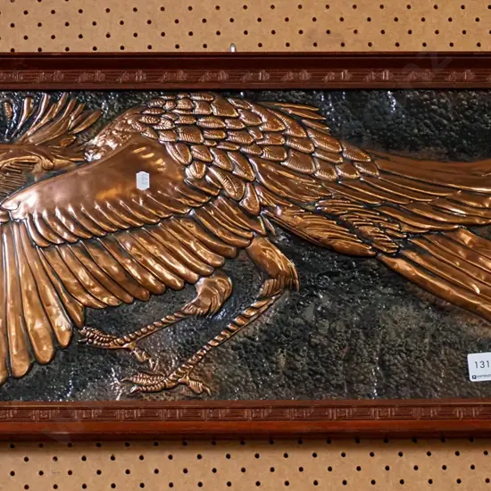 pressed copper wall art - phoenix